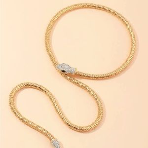 1 pc Rhinestone Snake Necklace or wrist bracelet